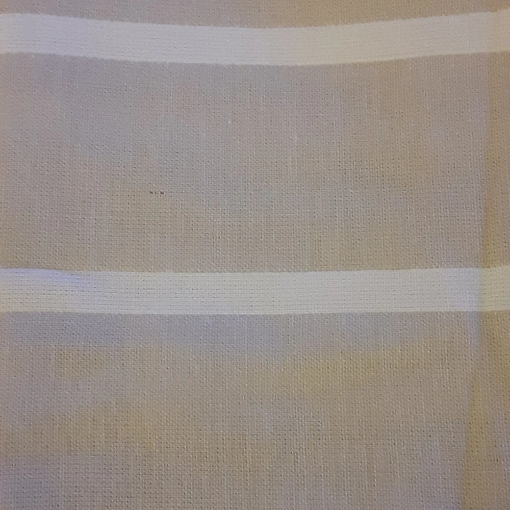 Threshold light gray white striped fabric shower curtain 72